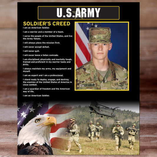 Soldier's Creed Graphic Print 8" x 10"